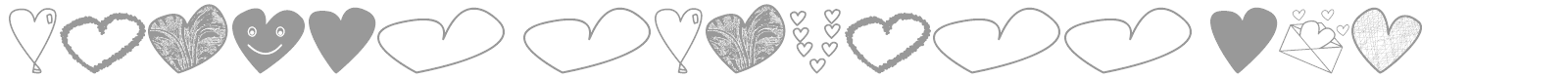 Font hearts shapess tfb